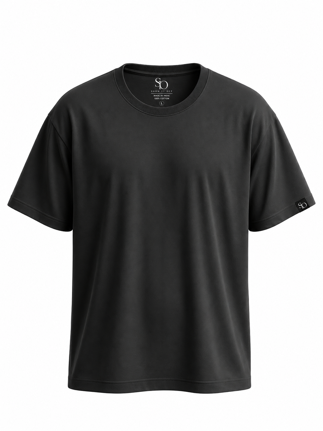 Carbon Black Classic Crew Neck Tshirt