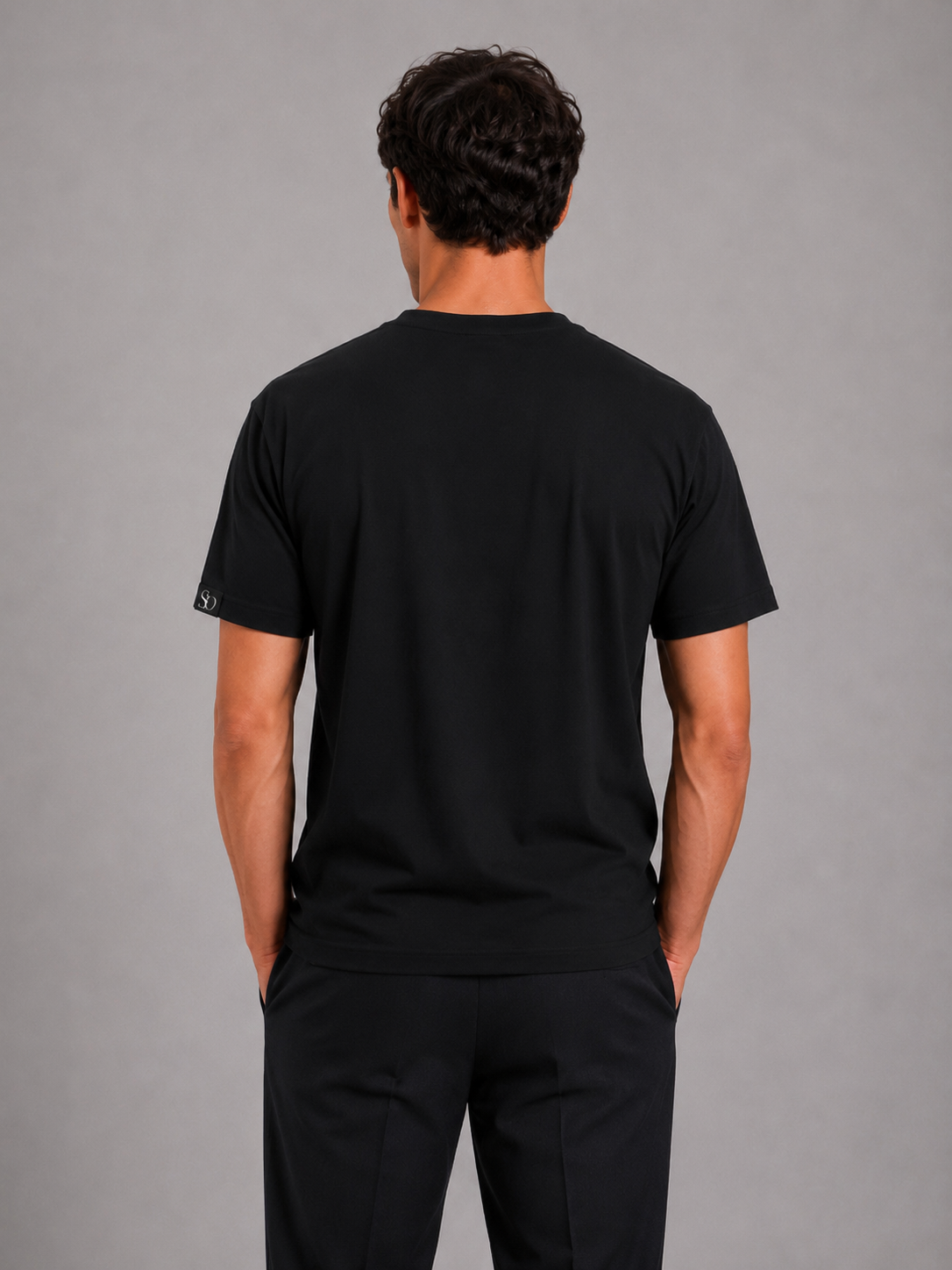 Carbon Black Classic Crew Neck Tshirt