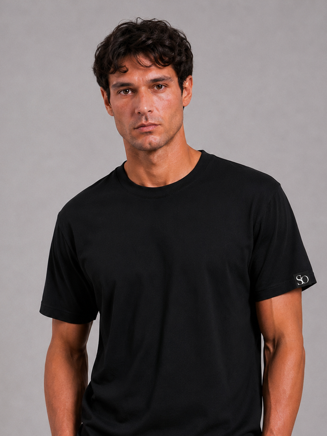 Carbon Black Classic Crew Neck Tshirt