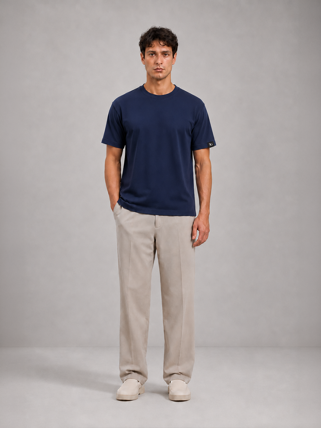 Deep Navy Classic Crew Neck Tshirt